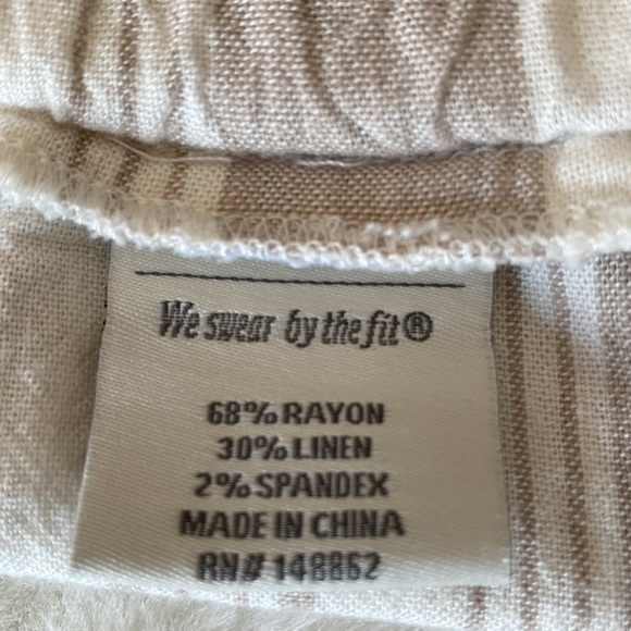 Torrid Striped HIgh-Rise Linen Blend Shorts Size 3 (3X) - Picture 8 of 8